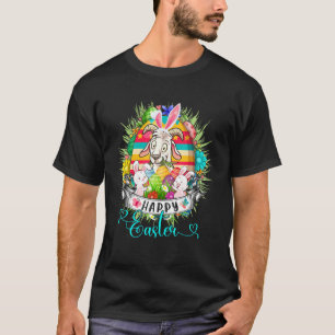 T-shirt Chèvre Dans Les Oeufs De Pâques Panier Joli Bunnie