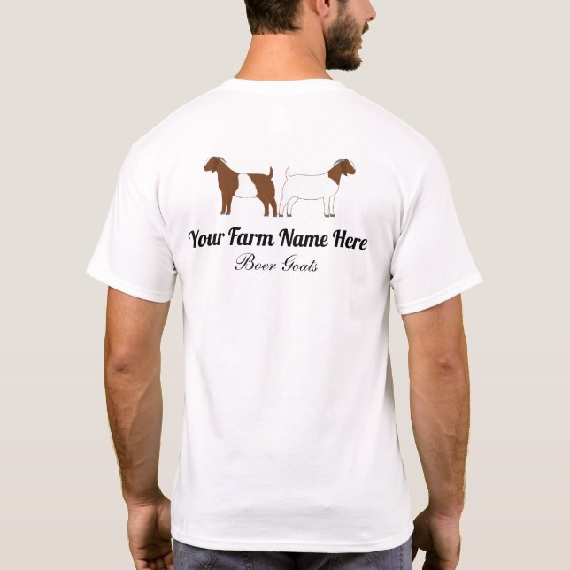 T-shirt Chèvre de garde personnalisée (Dos)