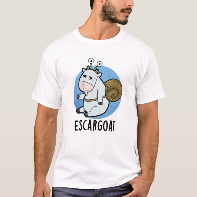 T-shirt Chèvre d'Escar Amusant tourte d'escargot française (Devant)