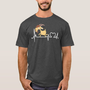 T-shirt Chèvre Heartbeat Funny FarmerFarmingFarm Pour