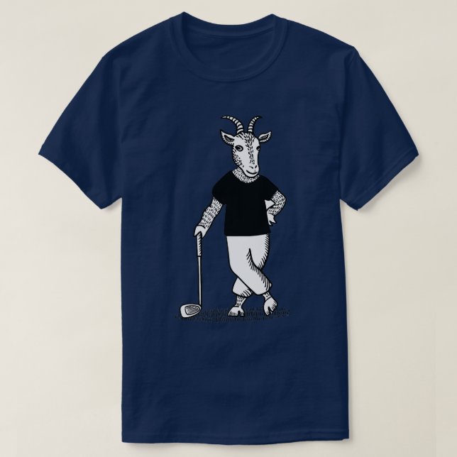 T-shirt Chèvre Jouer Golf Amusant Animal Golf Club La Chèv (Design devant)