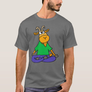 T-shirt Chèvre mignonne Funky faisant du yoga