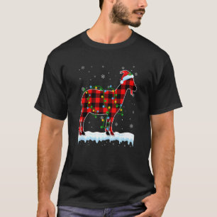 T-shirt Chèvre Noël Santa Chapeau mignonne Animaux Noël Lu