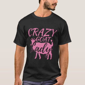 T-shirt Chèvre rose fou Lady Heart Love Design Drôle cadea