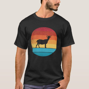 T-shirt Chèvre vintage rétro et animal mignon 2