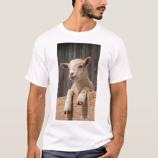 T-shirt Chevreau Souriant Toile d'Art Mural de Ferme Rusti