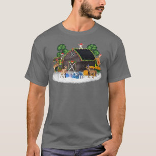 T-shirt Chèvres de Noël Chèvre d'hiver Noël Neige 