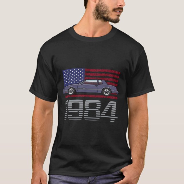 T-shirt Chevrolet Monte Carlo Blue 1984  (Devant)
