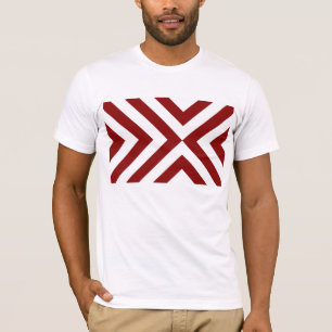 T-shirt Chevrons rouges et blancs