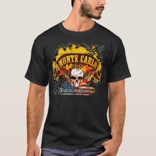 T-shirt Chevy Monte Carlo - crâne de bannière de burn-out