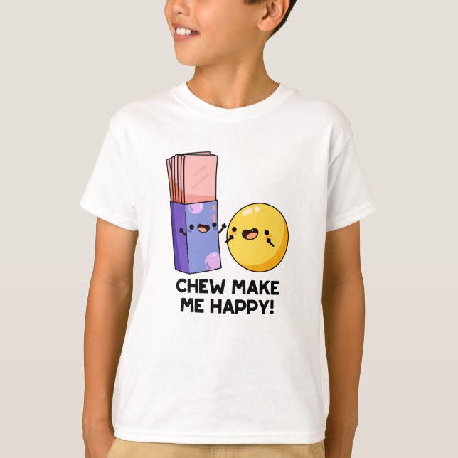 T-shirt Chew Me Rendre Joyeux Pun De Bonbons Drôle (Devant)