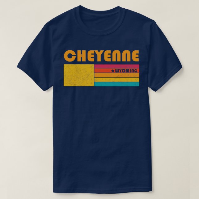 T-shirt Cheyenne Wyoming Souvenir Vintage (Design devant)