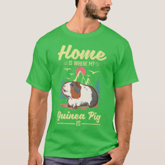 T-shirt Chez moi, mon Cochon de Guinée est Cochon de Guiné