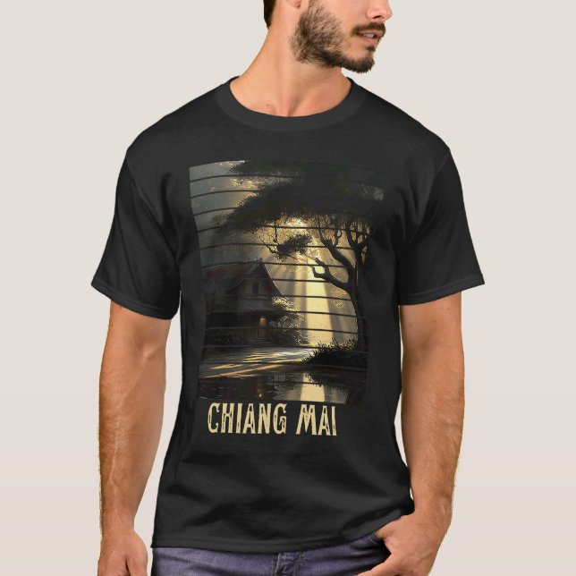 T-shirt Chiang Mai Thailand Backpacking and Digital Nomad  (Devant)