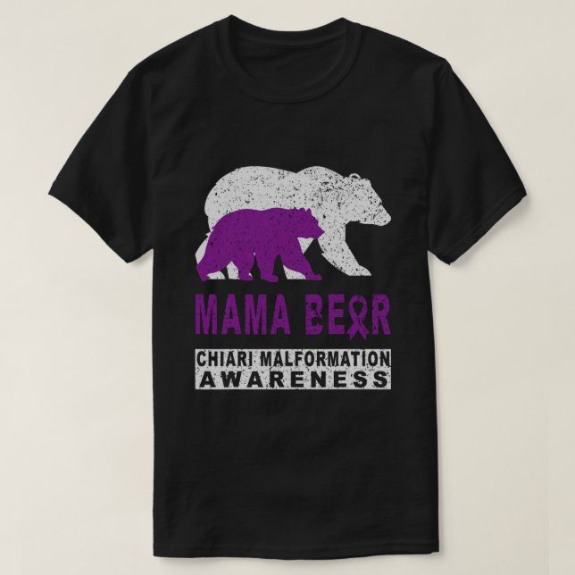 T-shirt Chiari Malformation Sensibilisation Mama Soutien à (Design devant)