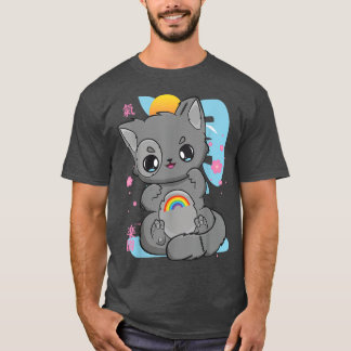 T-shirt Chibi Anime Neko Pastel Goth Sakura Chat Angelcore