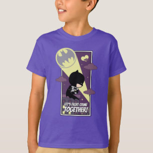 T-shirt Chibi Batman - Combattons la criminalité ensemble