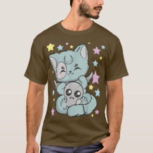 T-shirt Chibi Cat Kawaii Anime Neko Goth Fairy Kei