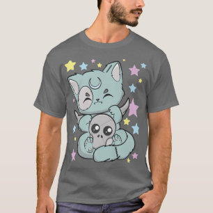 T-shirt Chibi Cat Kawaii Anime Neko Goth Fairy Kei