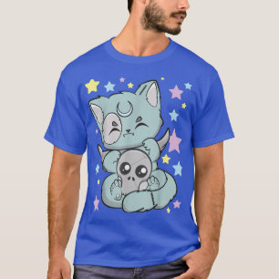 T-shirt Chibi Cat Kawaii Anime Neko Goth Fairy Kei