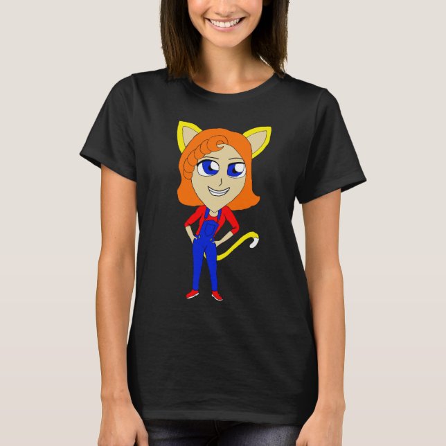 T-shirt chibi chatte fille   (Devant)