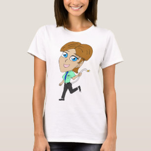 T-shirt chibi fille avec une queue