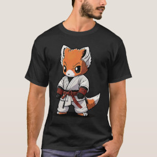 T-shirt Chibi Karate Fox dans Keikogi Japonais Karateka Fo