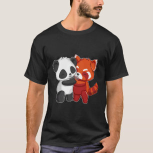 T-shirt Chibi Panda Enceintes Ours Rouge Panda Cute Enfant