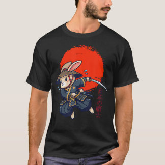 T-shirt Chibi Samurai Rabbit Katana Japanese