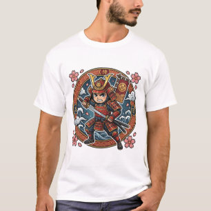 T-shirt Chibi Samurai Warrior Way of the Samurai Kanji  