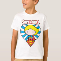 Chibi Supergirl Starburst Coeur et logo