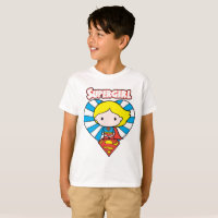 Chibi Supergirl Starburst Coeur et logo