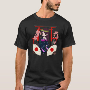 T-shirt Chibi traditionnelle japonaise fille