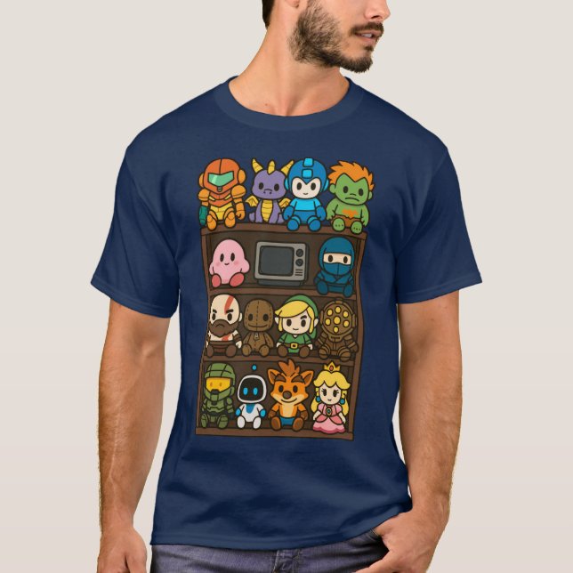 T-shirt Chibi Video Game Plushoys family (Devant)
