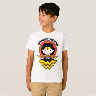 T-shirt Chibi Wonder Woman avec Pois et logo