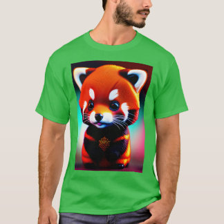 T-shirt ChibiChibi Rouge Panda Fluffy