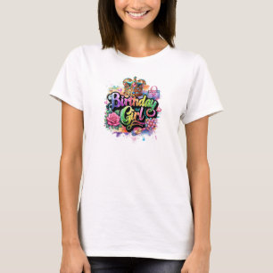 T-shirt Chic arc-en-ciel parties scintillant Anniversaire
