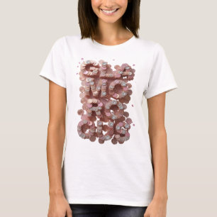 T-shirt Chic Argent GLAMROGUE Dessin de slogan