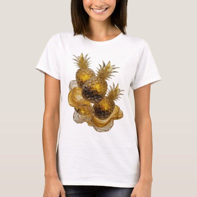 T-shirt Chic Argent PROSPÉRITÉ PAMPLEMOUSSE DORÉ (Devant)