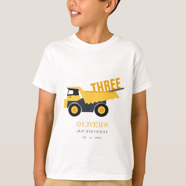 T-shirt Chic Chauffage Camion À Tout Âge Anniversaire (Devant)