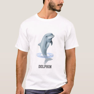 T-shirt Chic Dauphin Moderne & Texte