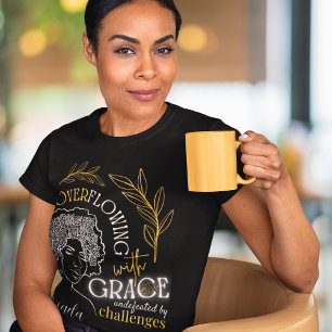T-shirt Chic débordement avec Grace fleurissant cheveux Af