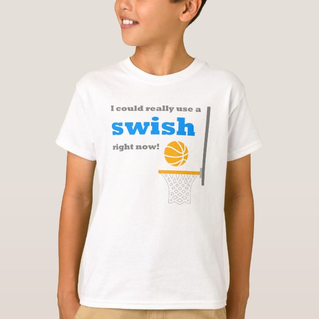T-shirt chic d'enfants de basket-ball (Devant)