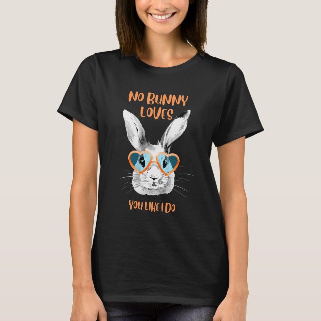 T-shirt chic mignon lapin de pâques (Devant)