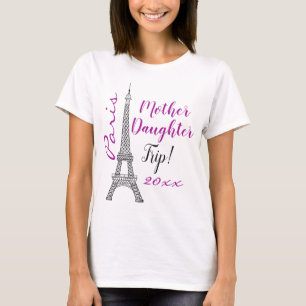 T-shirt Chic Paris Tour Eiffel Mère Fille vacances
