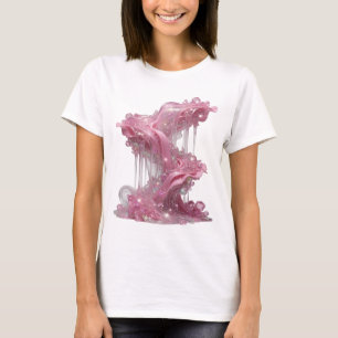 T-shirt Chic Rose PINK SLIME AVEC DIAMANTS Tee Déclaration