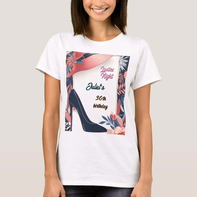T-shirt Chic Shoe Stylish Adult Ladies Night 30e anniversa (Devant)