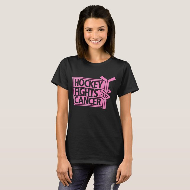T-shirt Chicago Blackhawks - l'hockey combat le Cancer (Devant entier)