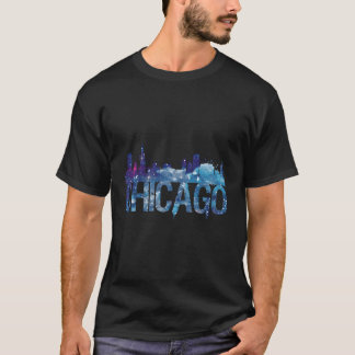 T-shirt Chicago City Skyline Il Pride Vacances Vintages So