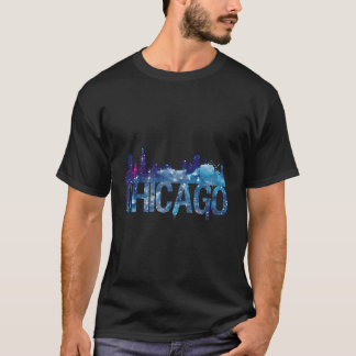 T-shirt Chicago City Skyline Il Pride Vacances Vintages So